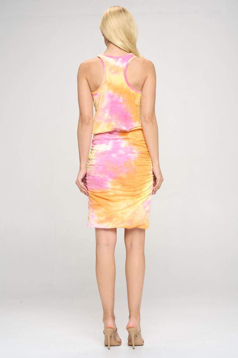 Tie Dye Sleeveless Bodycon Dress