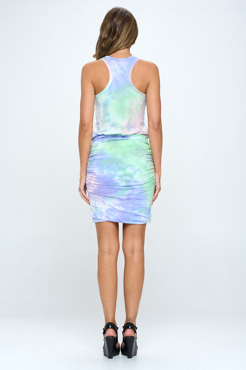 Tie Dye Sleeveless Bodycon Dress