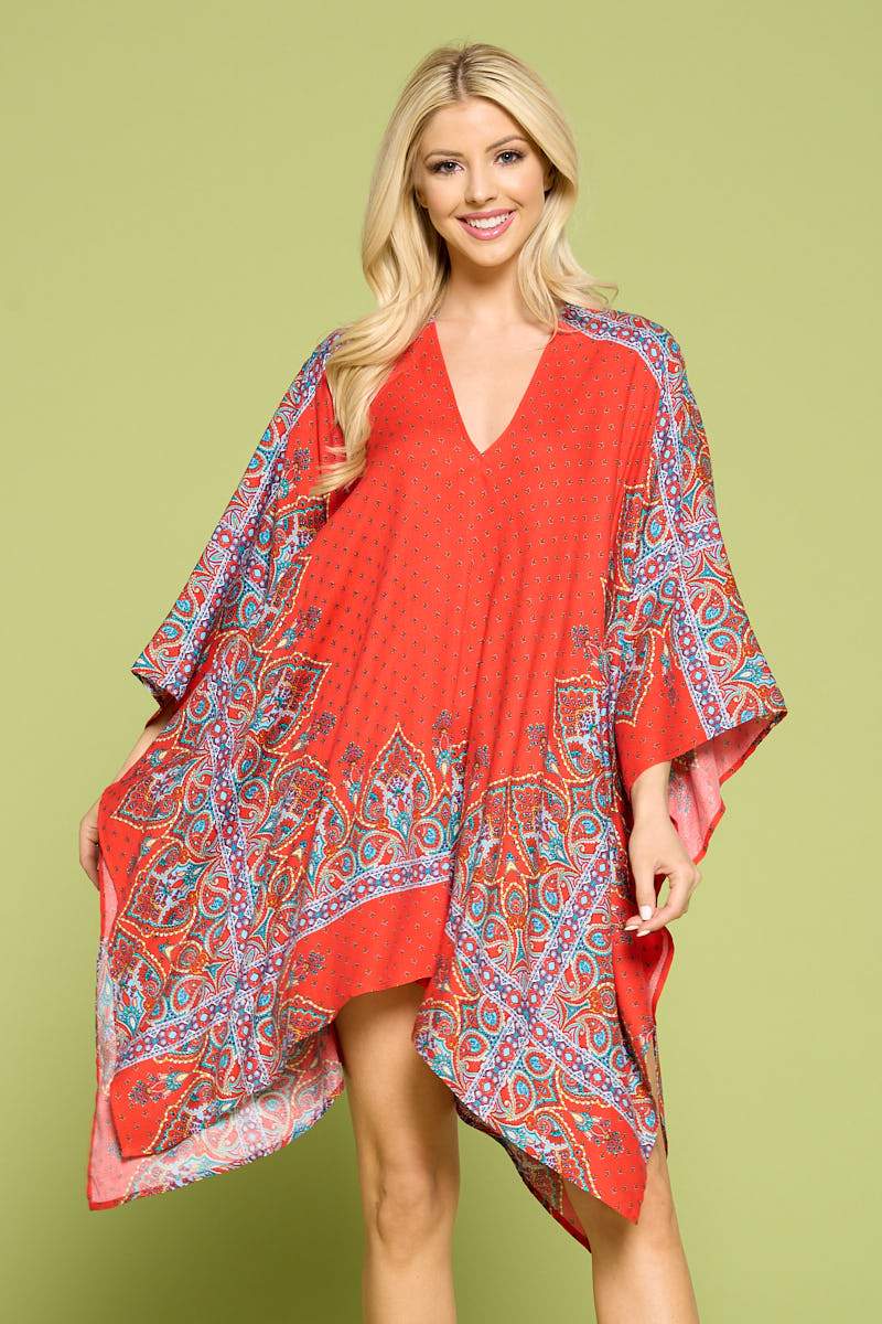 Vibrant Print Caftan