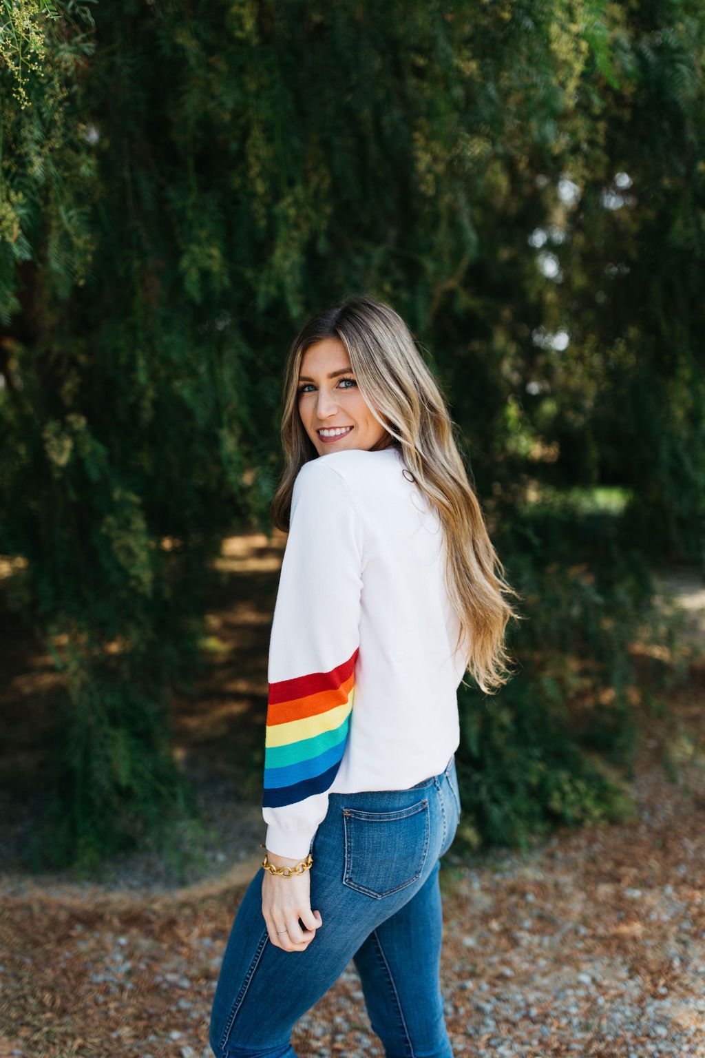 White Rainbow Sweater