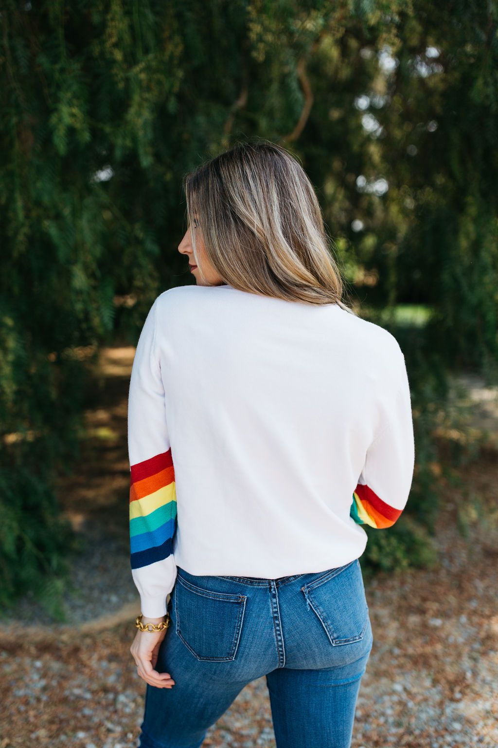 White Rainbow Sweater