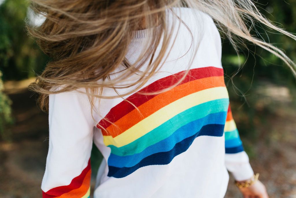 White Rainbow Sweater