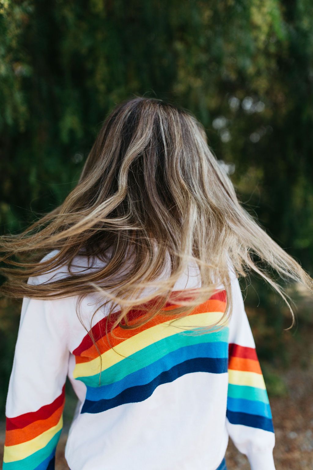 White Rainbow Sweater