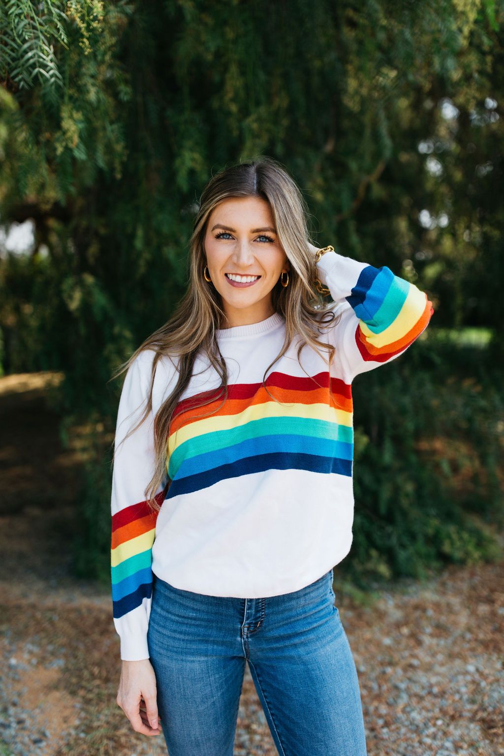 White Rainbow Sweater