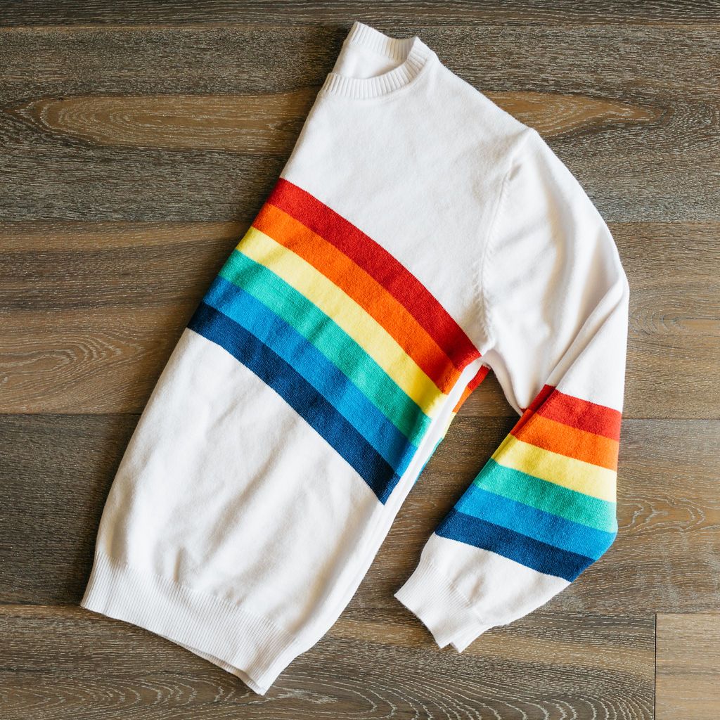 White Rainbow Sweater