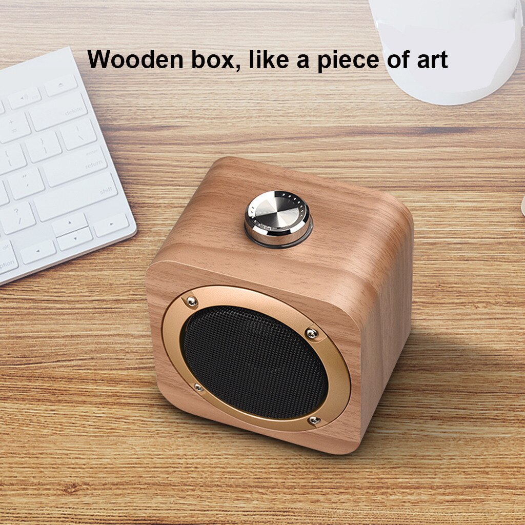 Rechargeable HIFI Portable Wooden Wireless