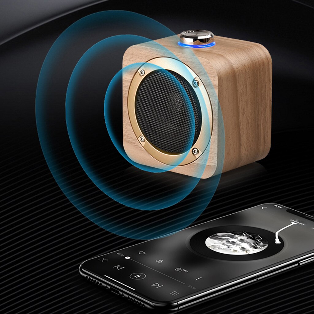 Rechargeable HIFI Portable Wooden Wireless