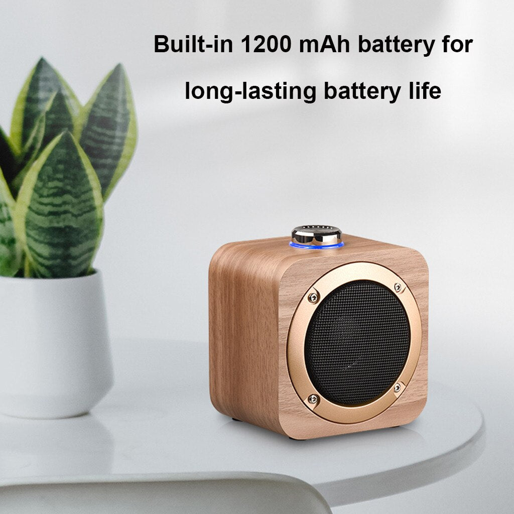 Rechargeable HIFI Portable Wooden Wireless