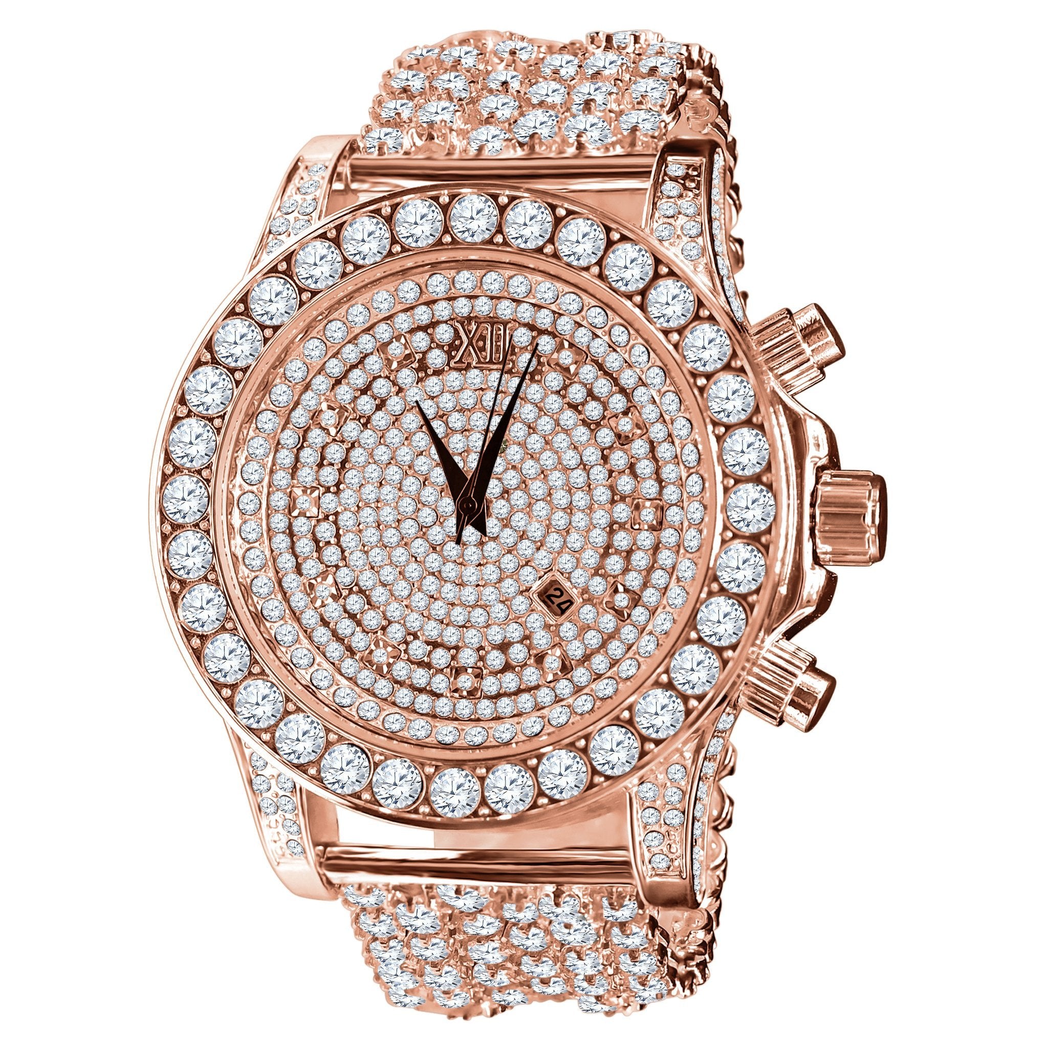 BURNISH CZ ICED OUT WATCH | 5110295 | Lilac Quartz