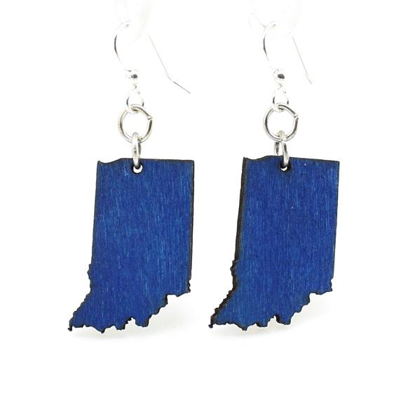 Indiana State Earrings - S014 | Red Sunflower