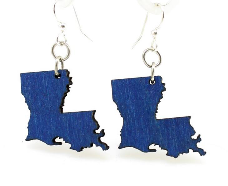 Louisiana State Earrings - S018 | Red Sunflower