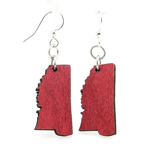 Mississippi State Earrings - S024 | Red Sunflower