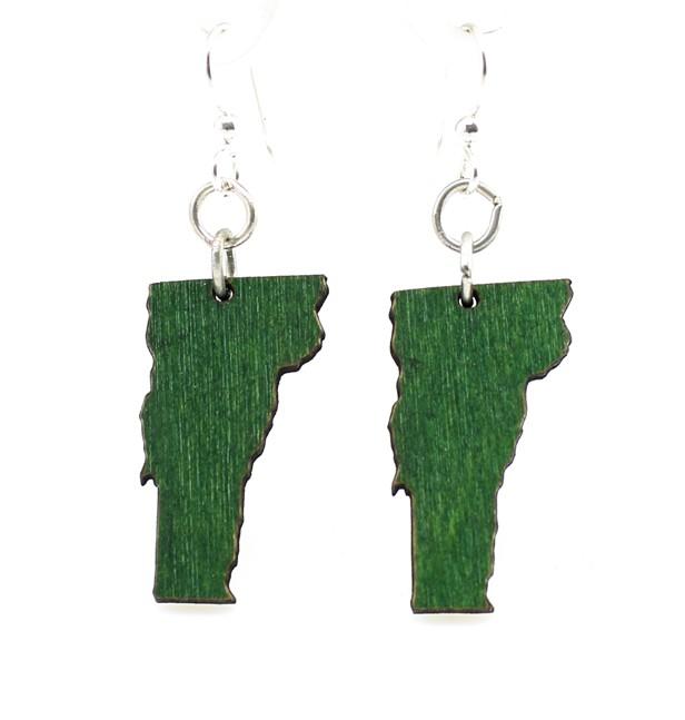 Vermont State Earrings - S045 | Red Sunflower