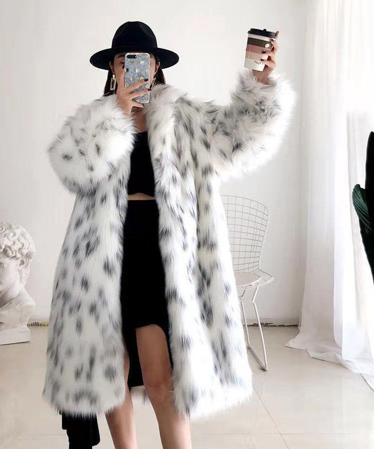 Women Thickened Plush Long Overcoat 2022 Autumn and Winter New Faux