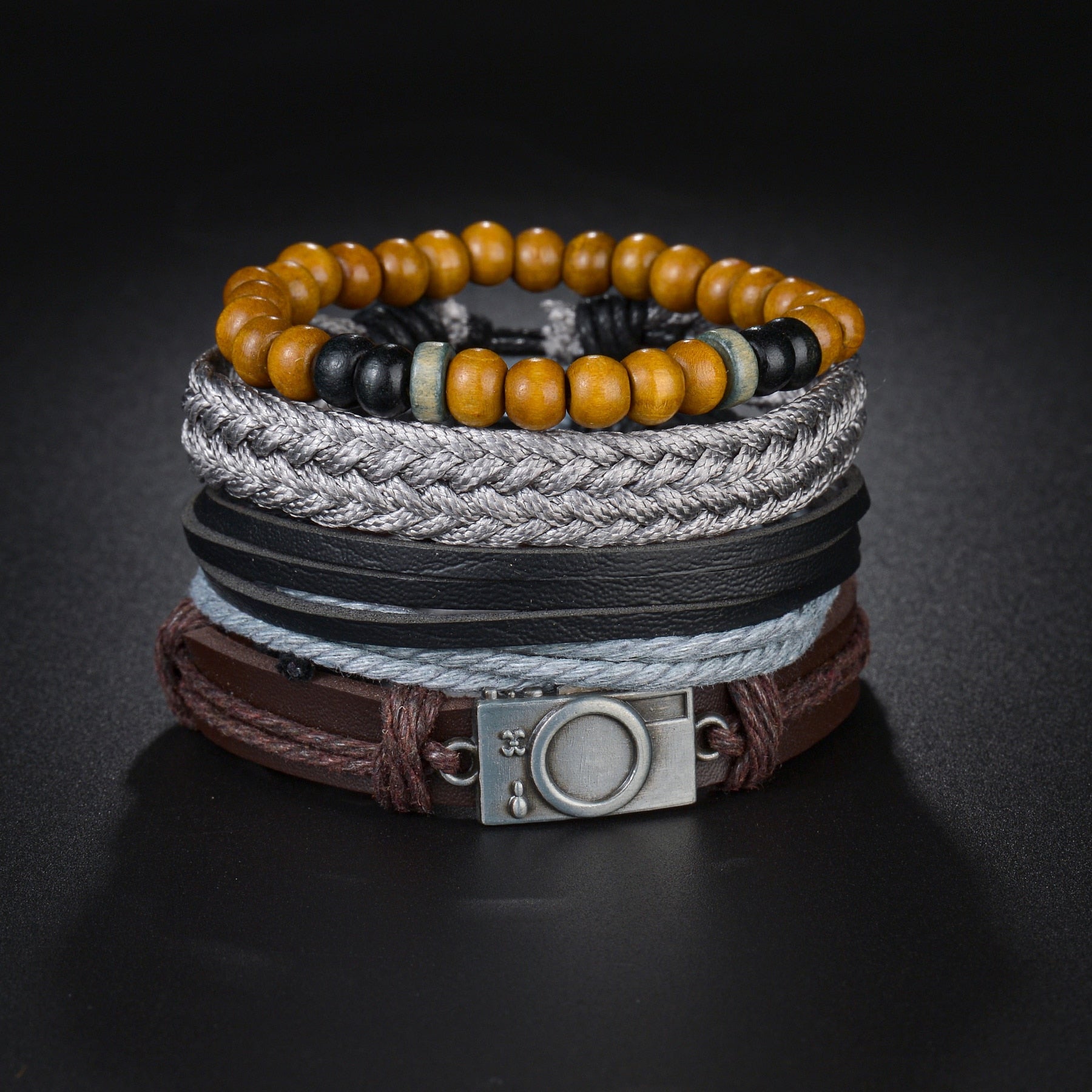 Mens Modern Multilayered Bracelet