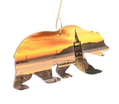 CA Bear Ornament #S984 | Red Sunflower