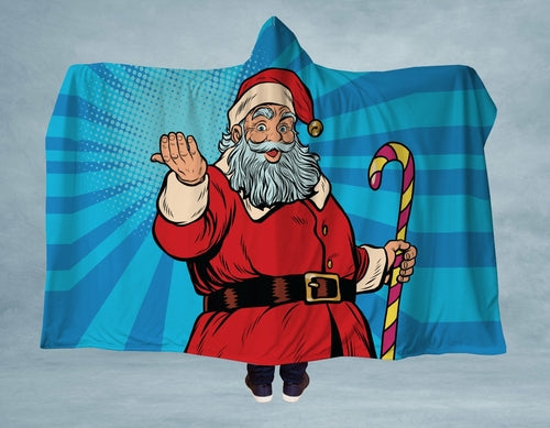 Christmas Claus Hooded Blanket