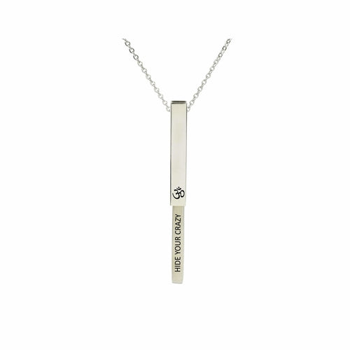 Keep It A Secret Double Vertical Bar Necklace By Pink Box