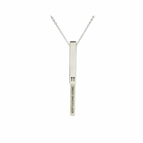 Keep It A Secret Double Vertical Bar Necklace By Pink Box