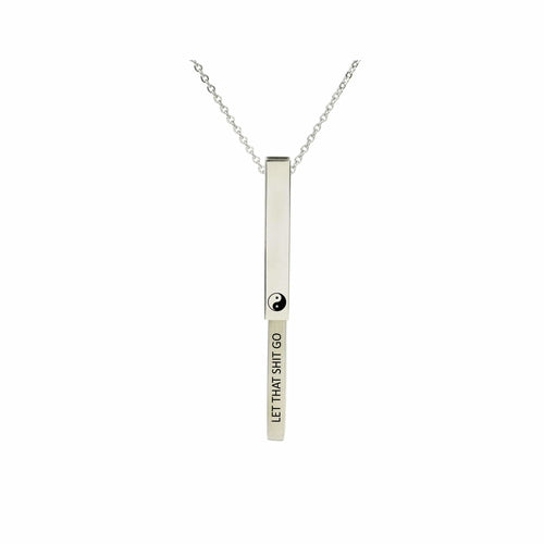 Keep It A Secret Double Vertical Bar Necklace By Pink Box