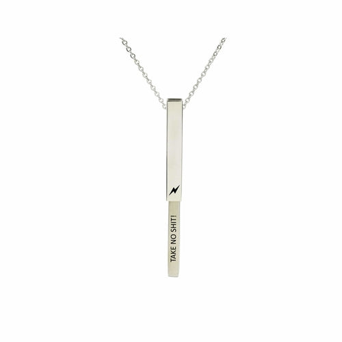 Keep It A Secret Double Vertical Bar Necklace By Pink Box