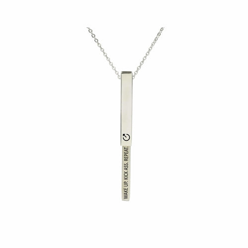 Keep It A Secret Double Vertical Bar Necklace By Pink Box