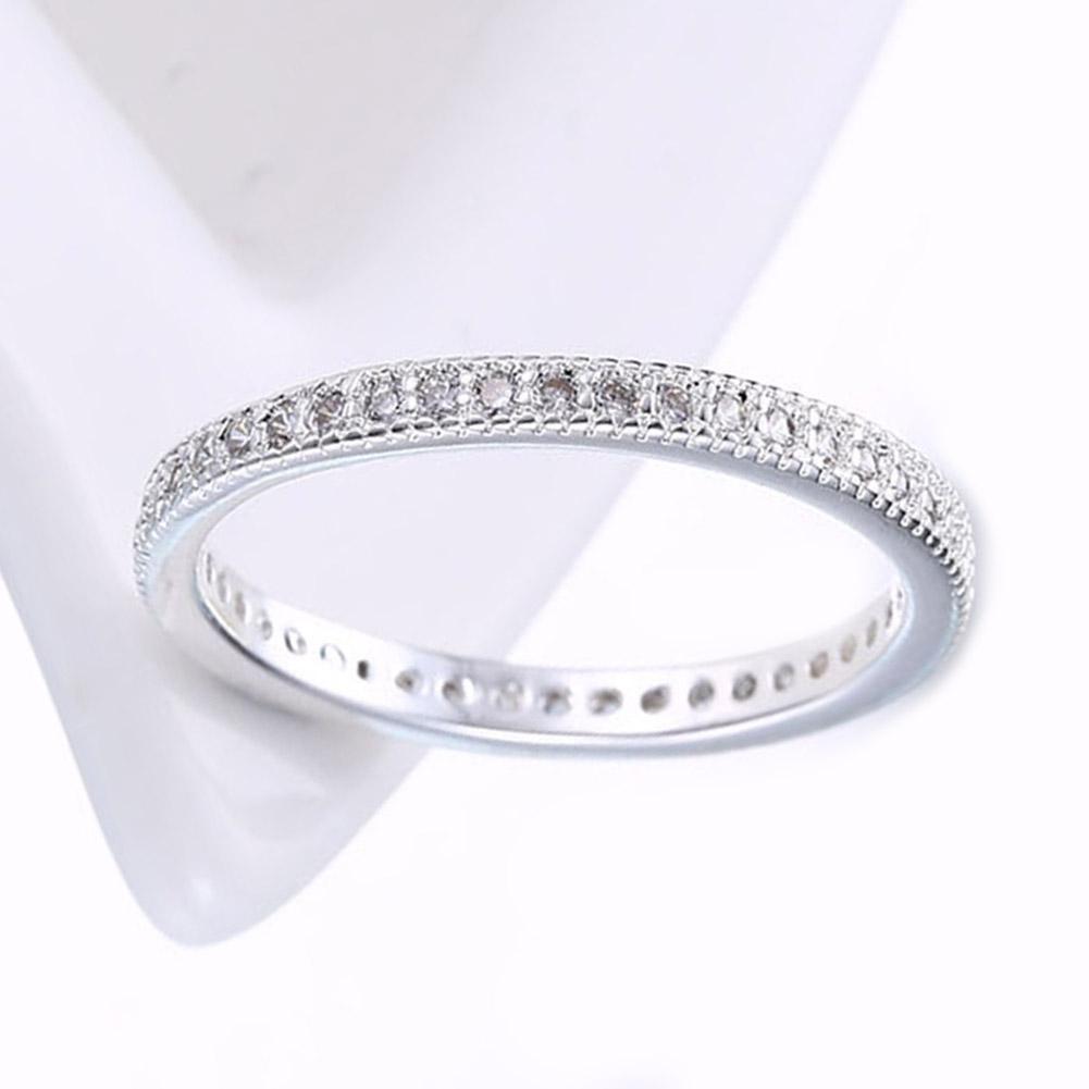 3mm  Crystal Band Ring 2 Colors Available