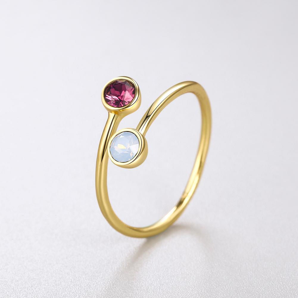 Adjustable Opal and Pink Topaz Sterling Silver Adjustable Ring