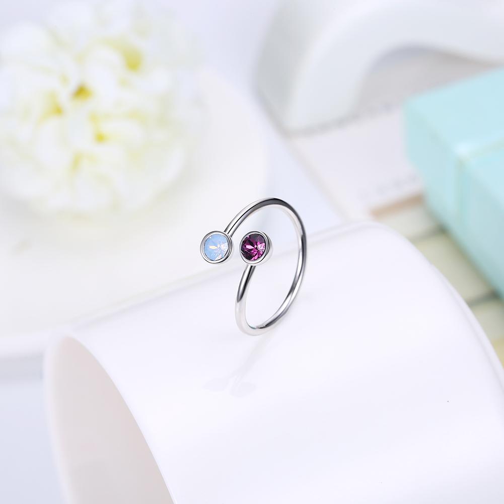 Adjustable Opal and Pink Topaz Sterling Silver Adjustable Ring