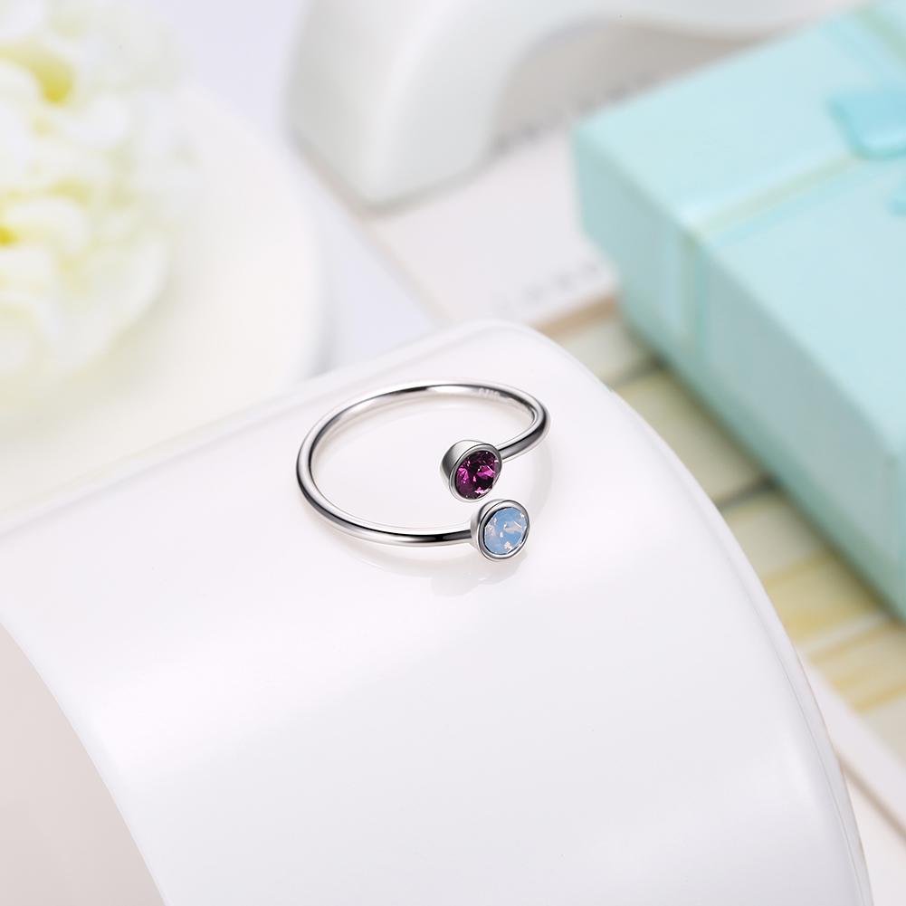 Adjustable Opal and Pink Topaz Sterling Silver Adjustable Ring