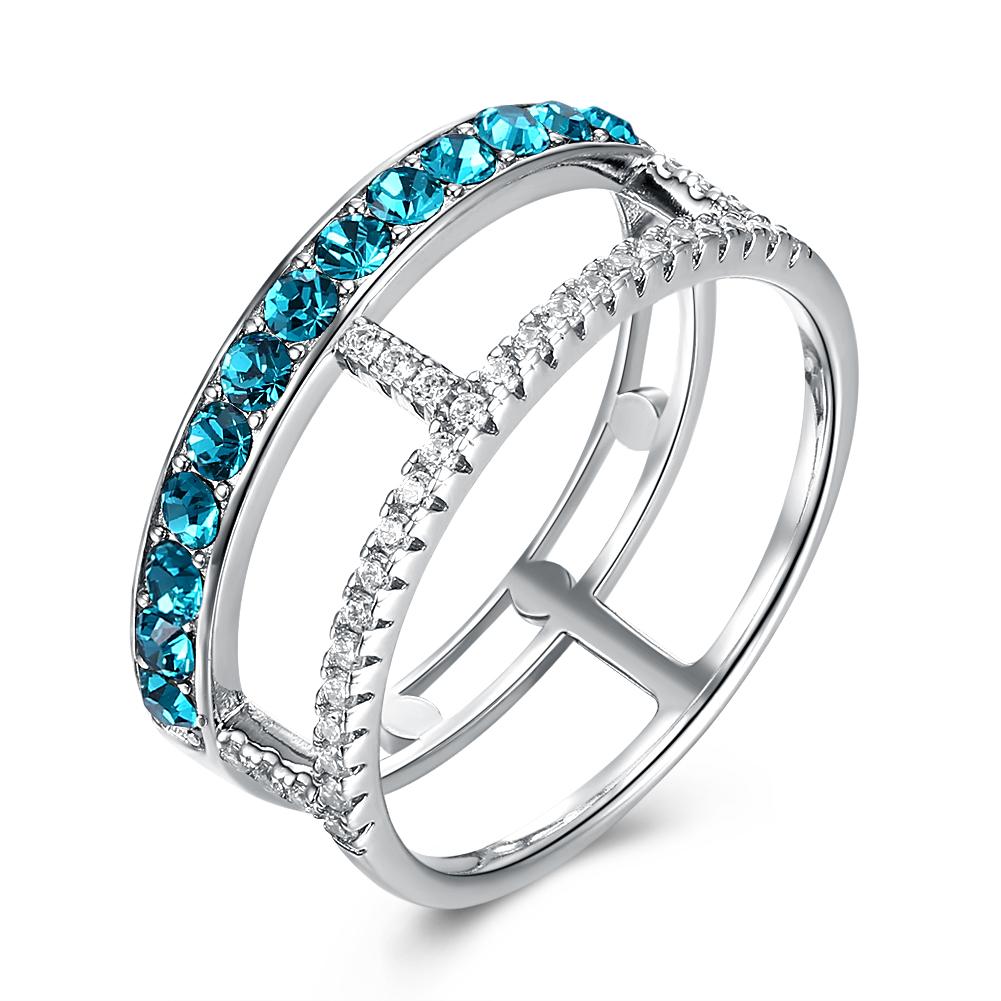 Blue Topaz Sterling Silver Ring