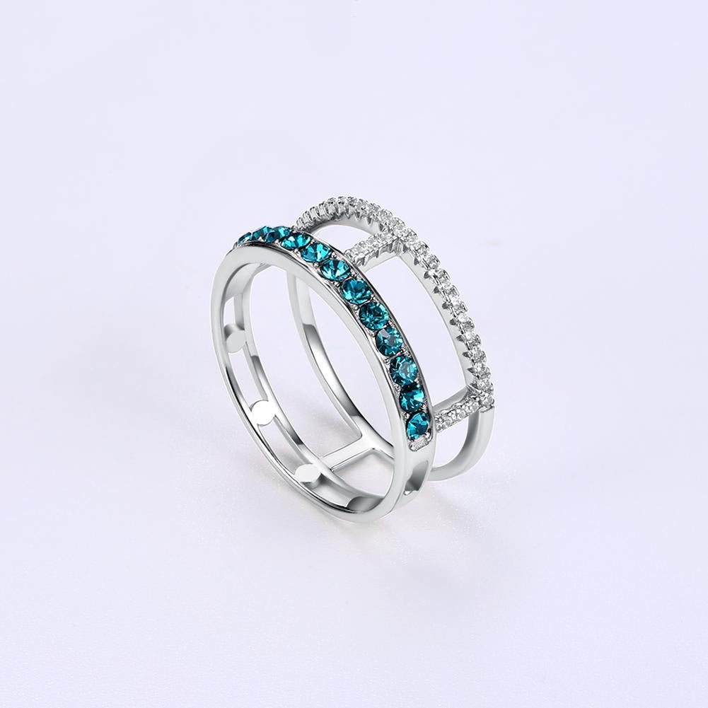 Blue Topaz Sterling Silver Ring