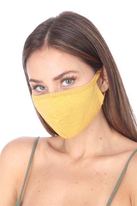 FASHION MASK 101 MUSTARD FACE MASK DOUBLE LAYER