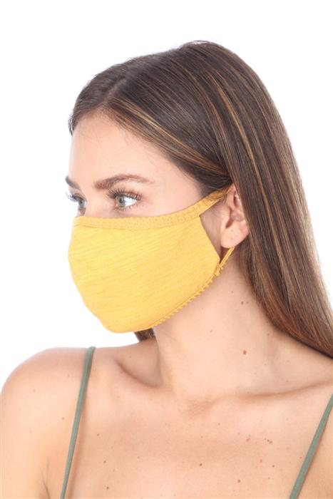 FASHION MASK 101 MUSTARD FACE MASK DOUBLE LAYER