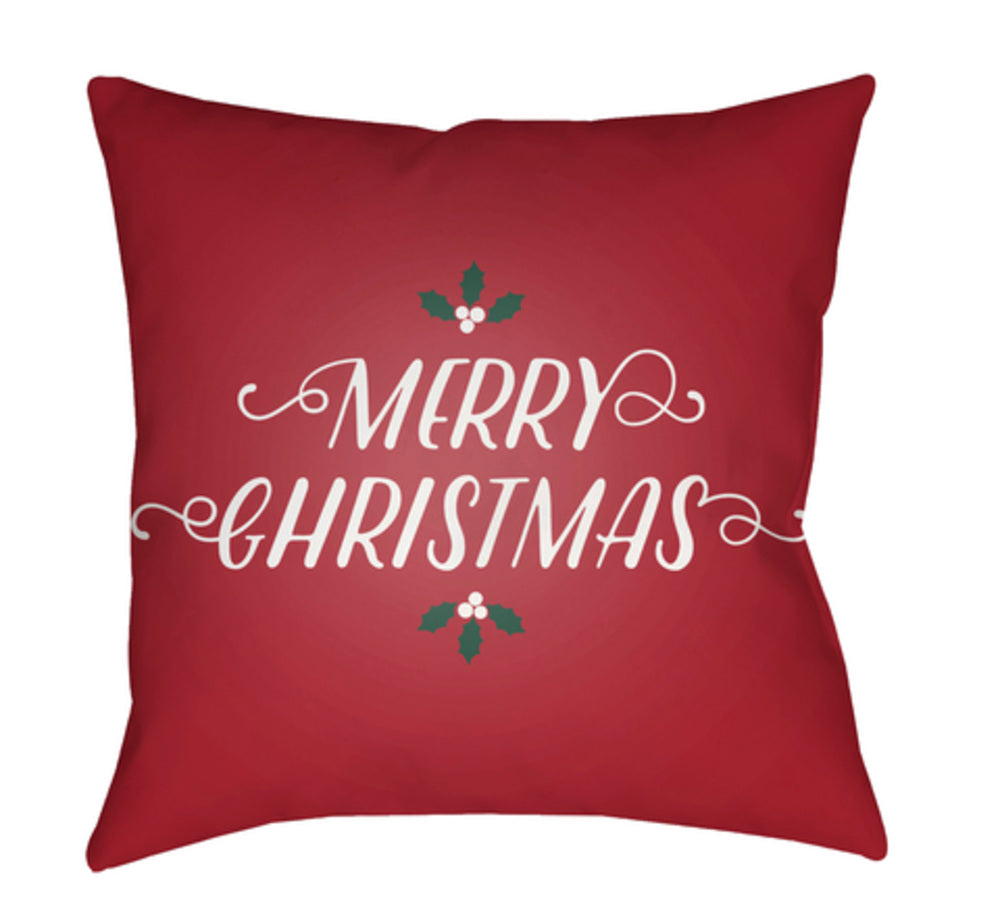 Surya HDY068-2020 Merry Christmas I Medium Throw Pillow, 20 x 20 x