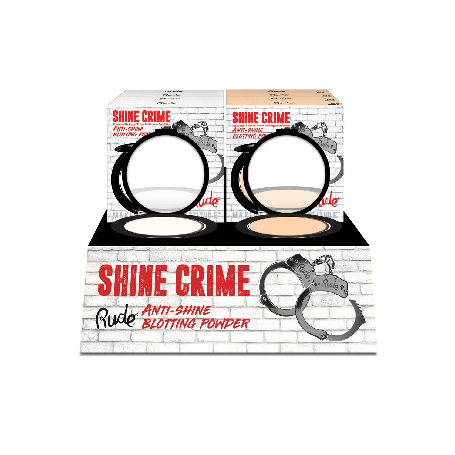 Shine Crime Blotting Powder Display Set, 24pcs | Gold Thanatos