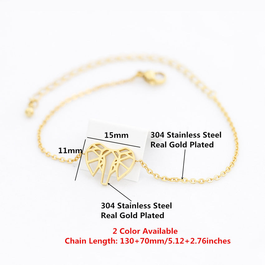 Simple Lucky Origami Elephant Bracelets For Women