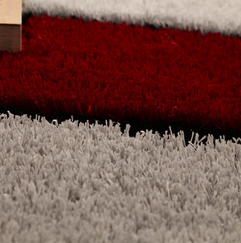 Aria Red & Gray Soft Pile Shaggy Area Rug