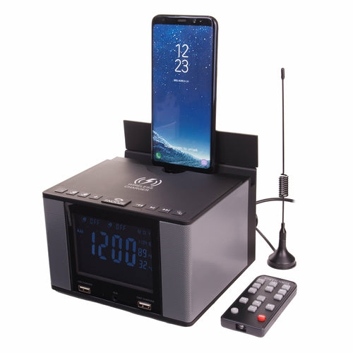 SonicCharge-Bluetooth Speaker-Wireless Phone Charger- Clock- 8 in 1