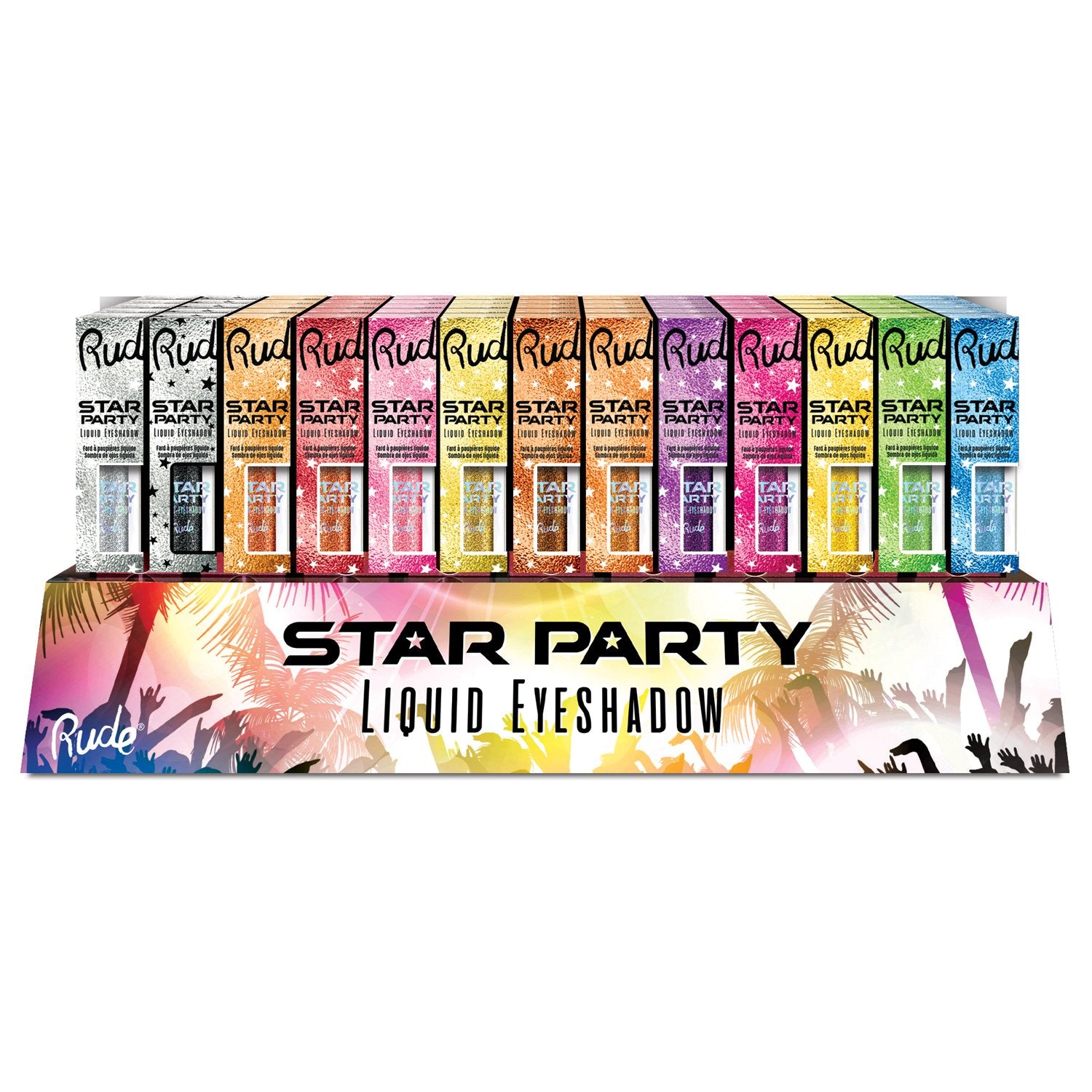 Star Party Liquid Glitter Eyeshadow Display Set, 156pcs | Gold Thanatos