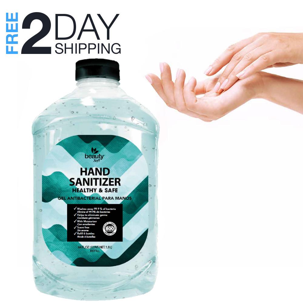 Hand Sanitizer Half a Gallon Antibacterial Gel (64 oz) 70% Alcohol