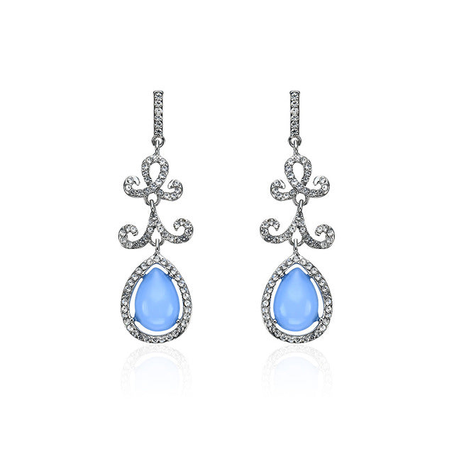 Charm Fashion Women Crystal | Turquoise Petal