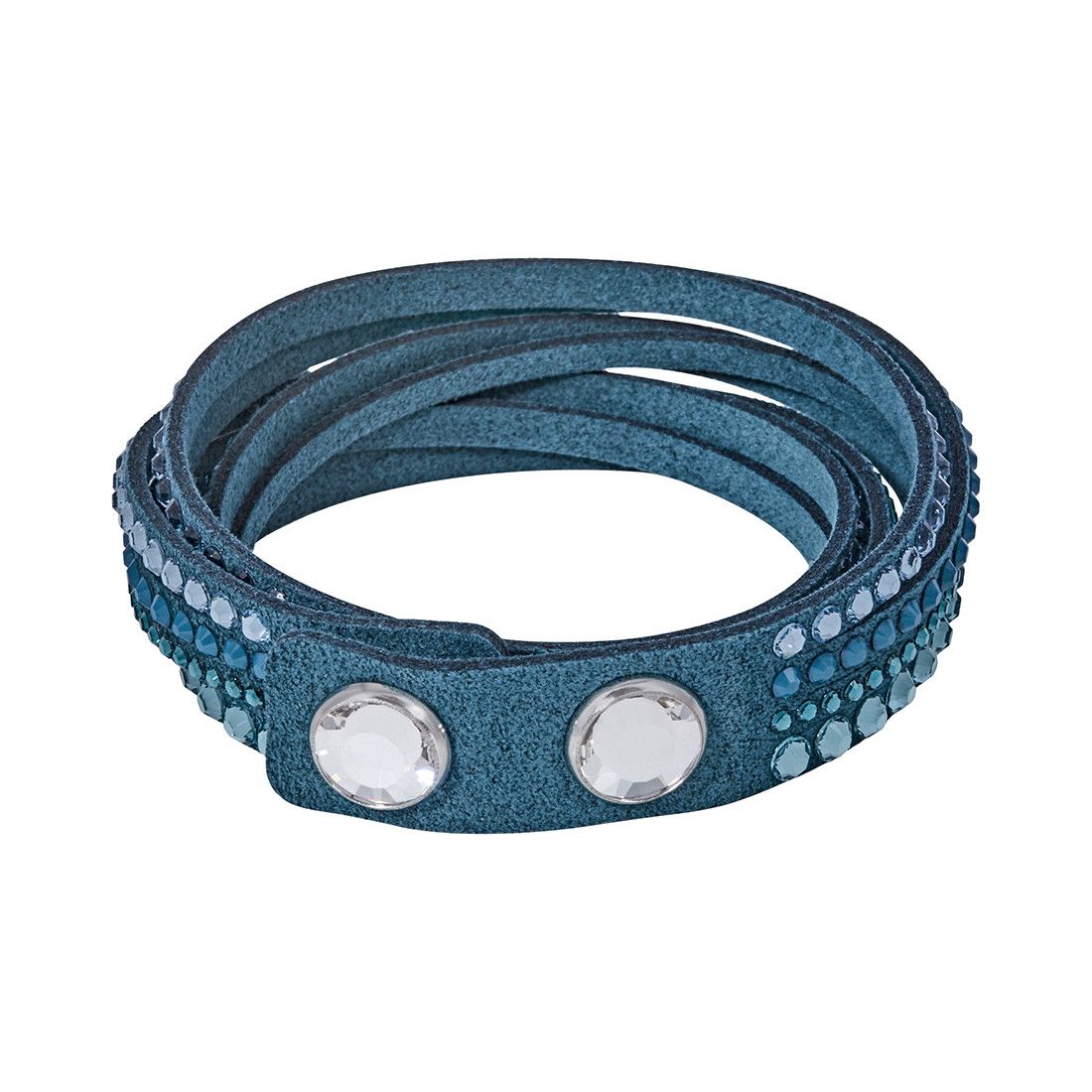 Swarovski 5043496 Slake Blue Alcantara Women's Crystal Accented Wrap