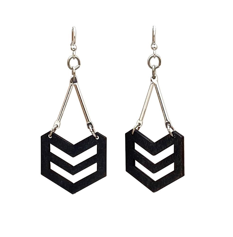 Hanging Chevron Earrings #T031 | Red Sunflower