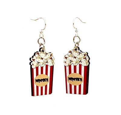 Popcorn Earrings #T053 | Red Sunflower