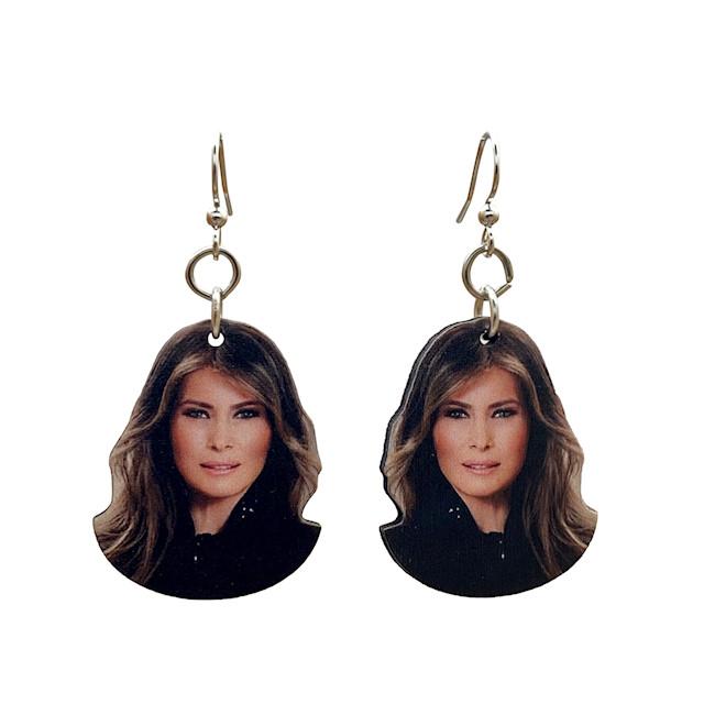 Melania Trump Earrings #T089 | Red Sunflower