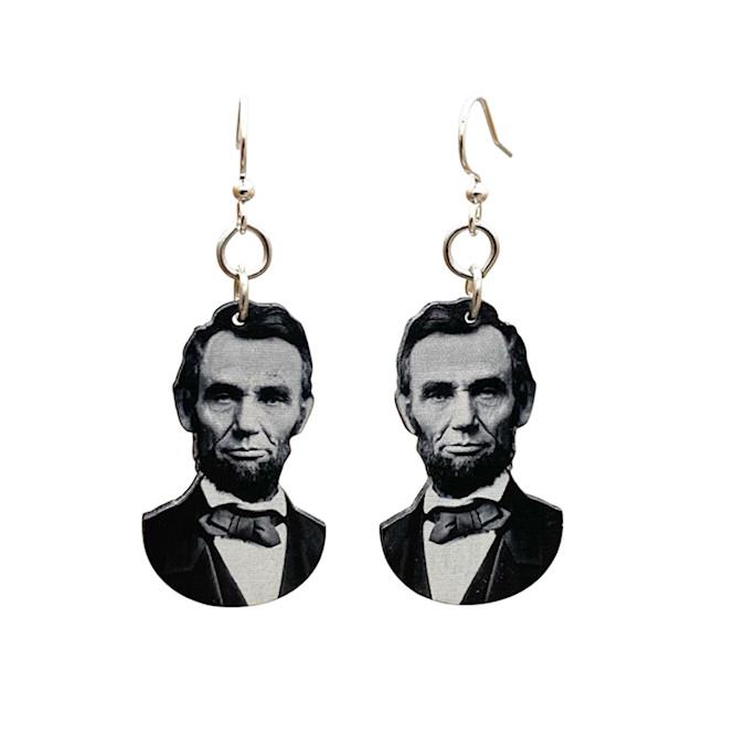 Abraham Lincoln Earrings #T098 | Red Sunflower