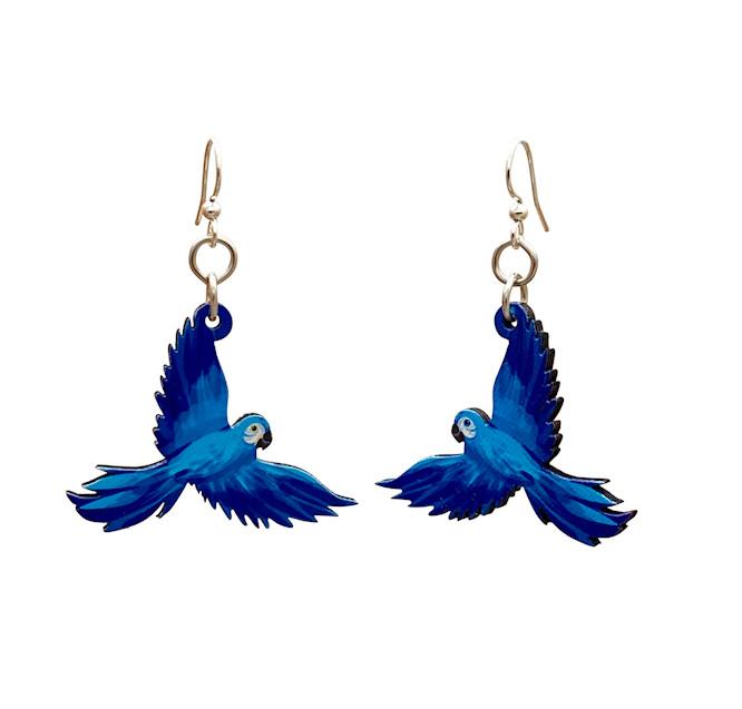 Blue Macaw Earrings #T128 | Red Sunflower