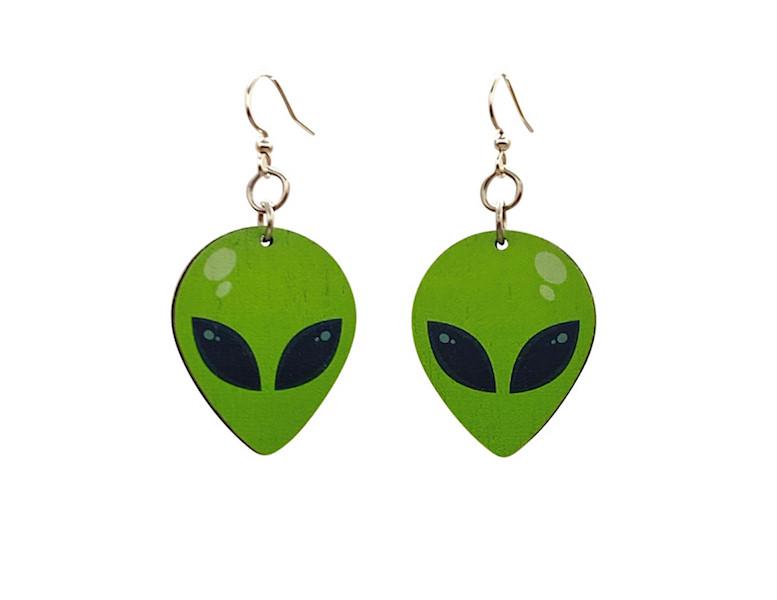 Alien Earrings #T138 | Red Sunflower