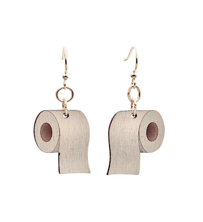 Toilet Paper Roll Earrings # T151 | Red Sunflower